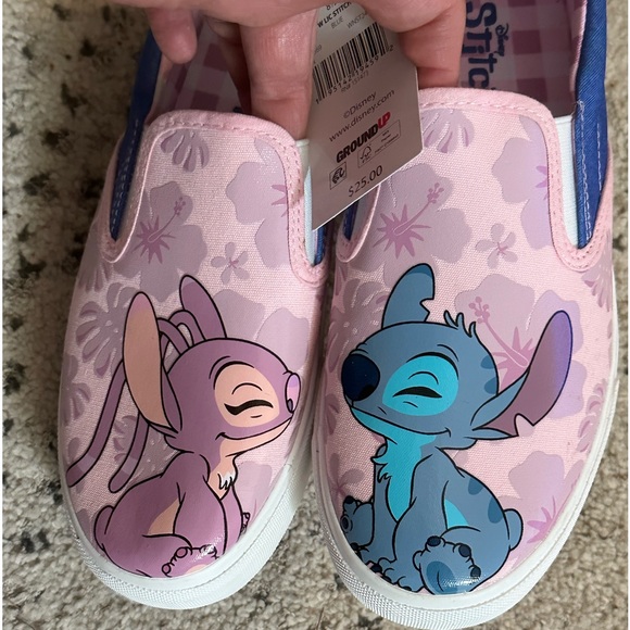 Brand New Women’s Disney Stitch & Angel Slide On Loafer Shoes - Picture 2 of 6